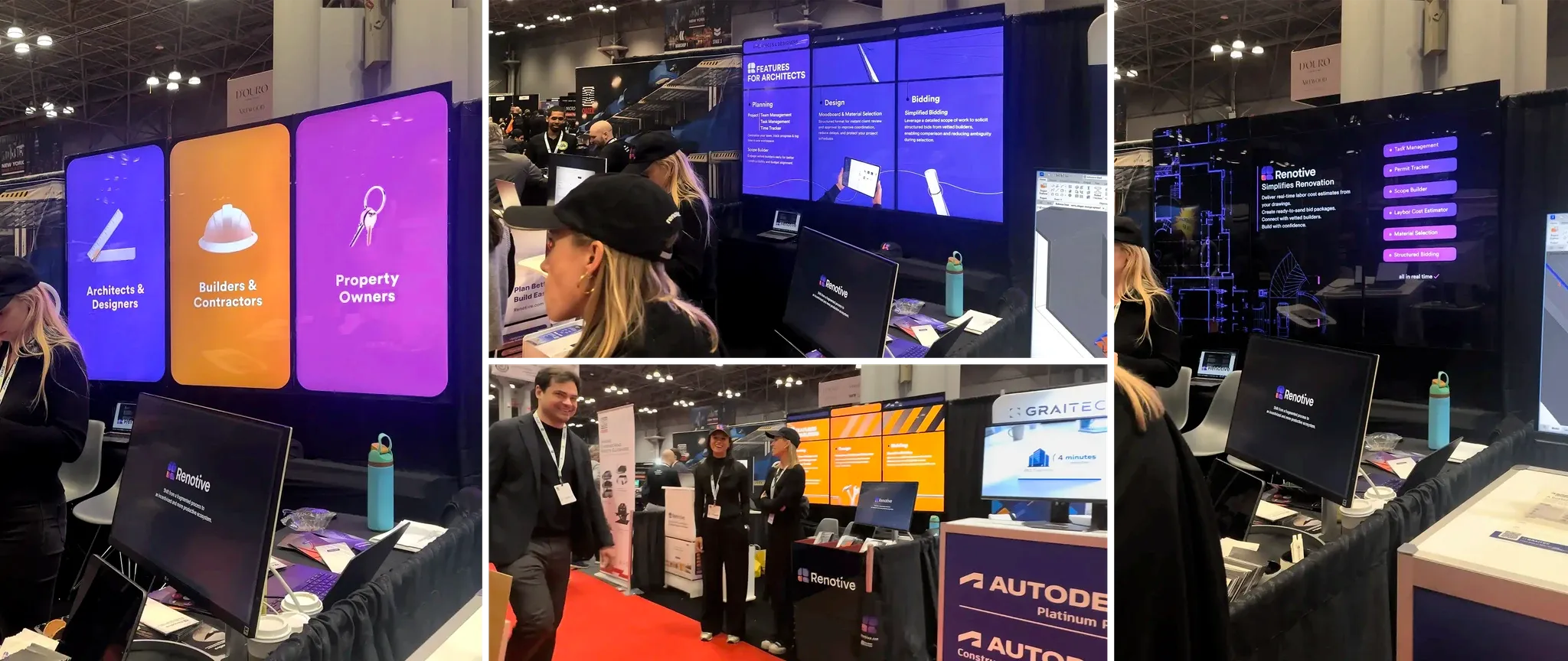 Renotive vertical screen motion design at Javits Center